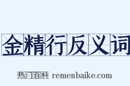 金精行反义词是什么意思的图片